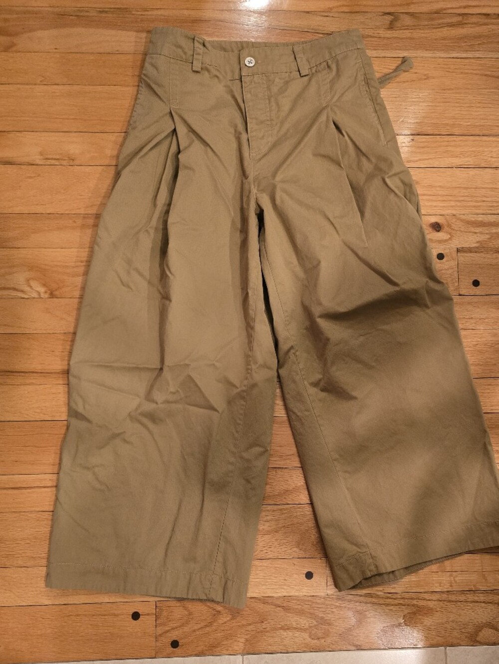 Free People Women's Wide-Leg Khaki Pants